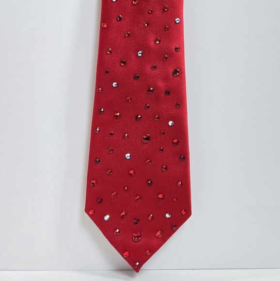 Red Rhinestone Tie - Picture 1 of 8